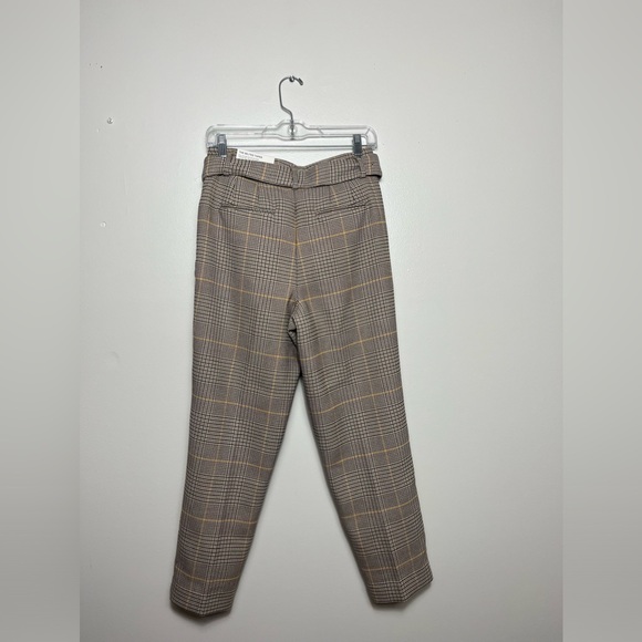 ANN TAYLOR THE BELTED HIGH RISE TAPERED PANTS IN PLAID SIZE 2P - Picture 2 of 5